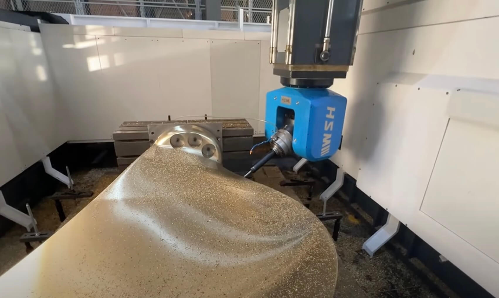 Machining a Huge Slurry-Shaped Metal Block with CNC Mill